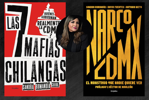 Cover of two books of Mexican journalist Sandra Romandía.